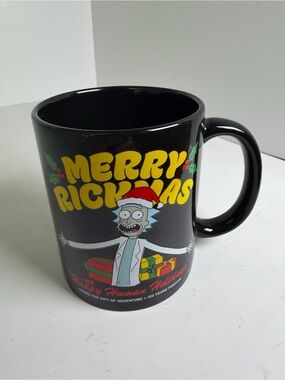 Rick and Morty Merry Rickmas Christmas Mug CultureFly 2023 Black Holiday Cup